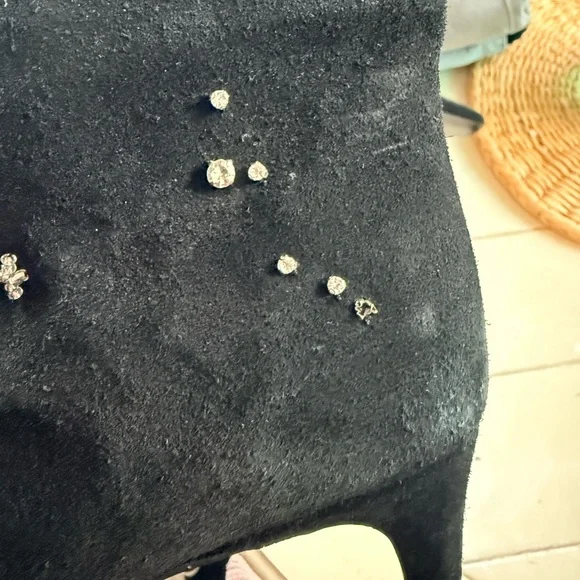 Black Embellished Knee-High Boots - Picture 13 of 13